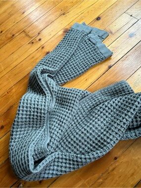 Sutera Bath Towel grey waffle cotton